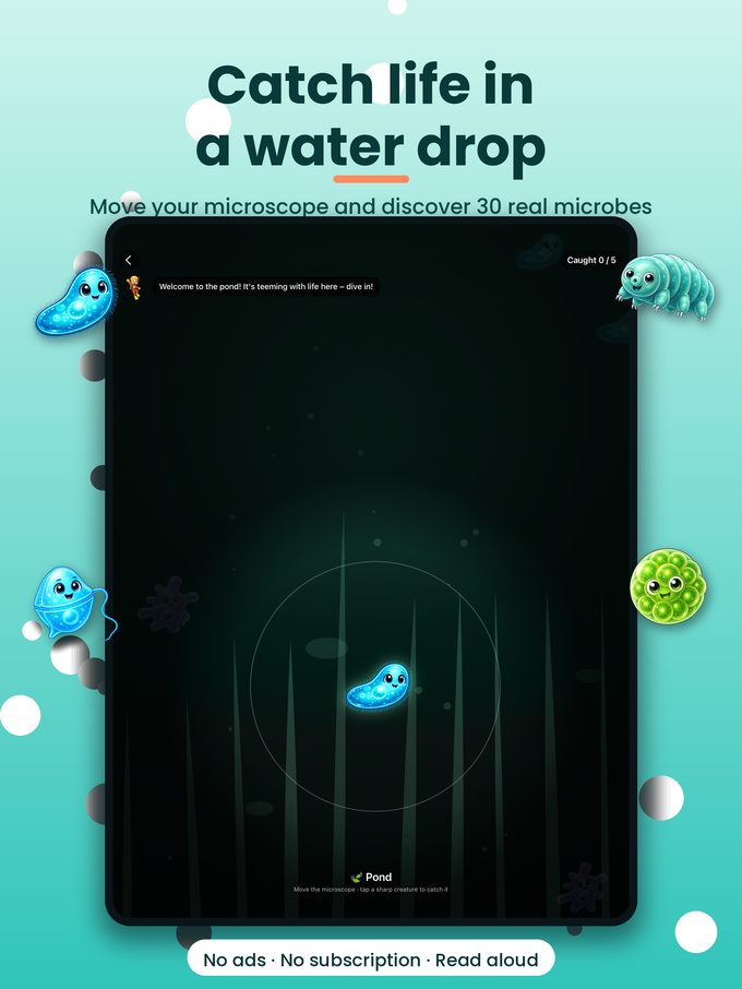 Catching microbes on iPad