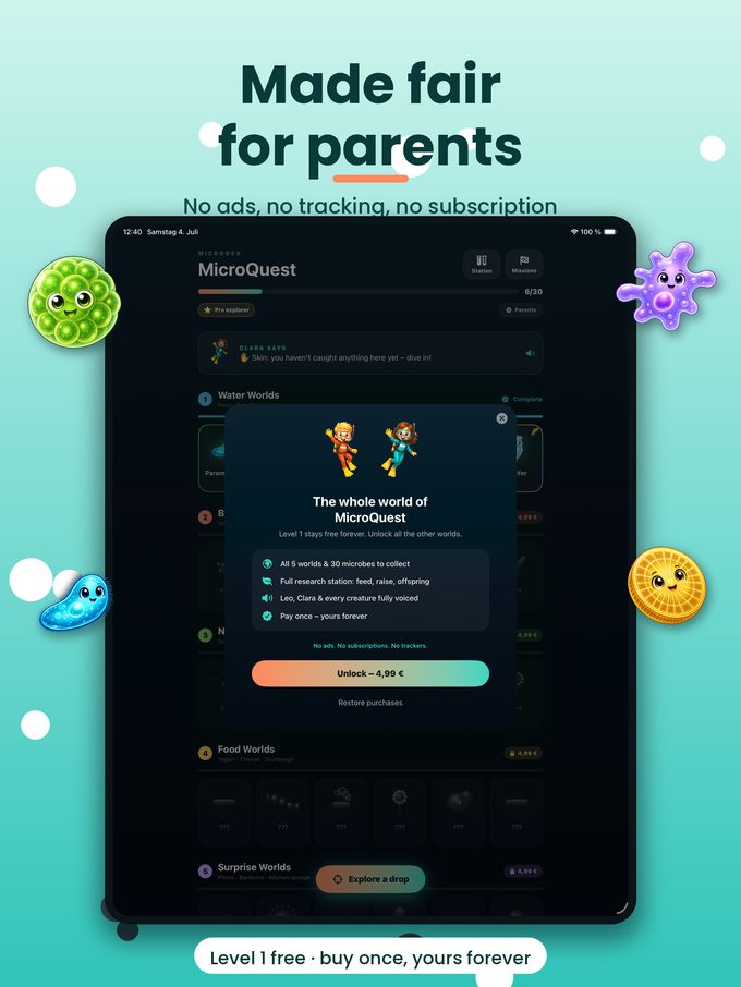 Made for parents on iPad