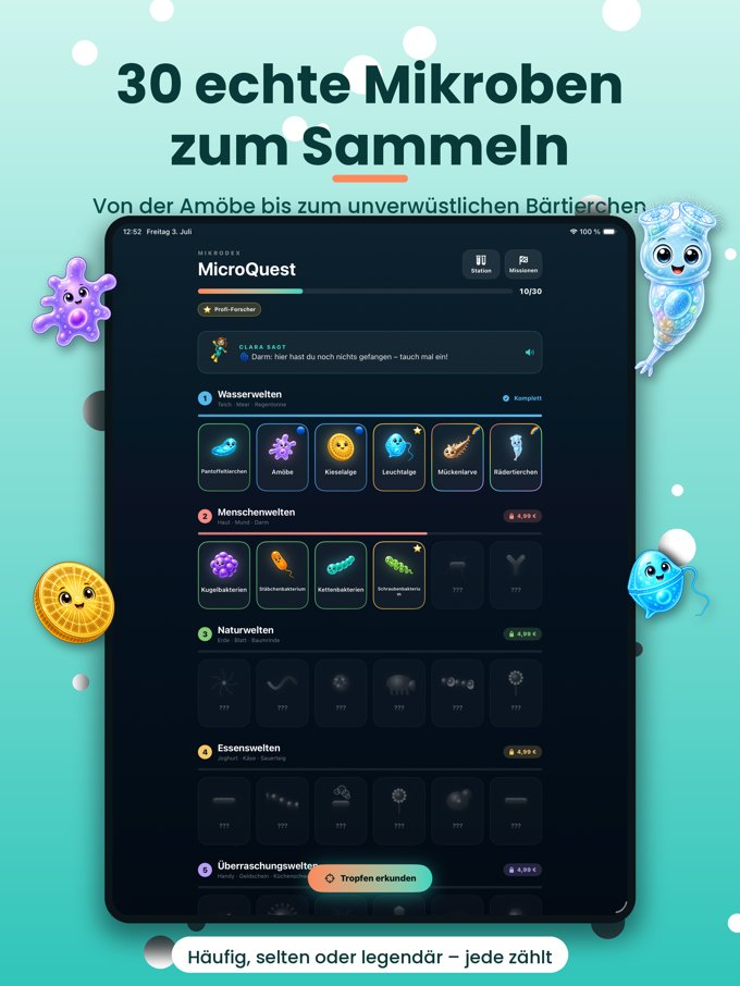 Mikrodex-Sammlung auf dem iPad